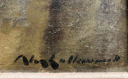 A French 19th c still-life oil painting 'radishes'.
