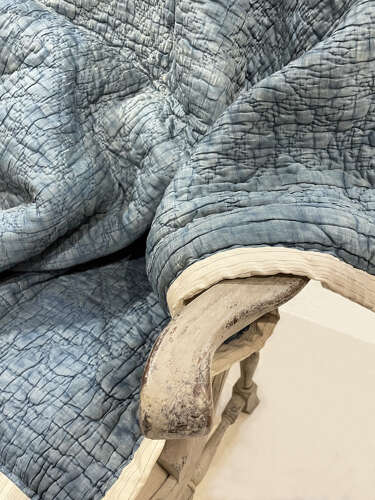 French early 20th c Blue Quilt - c 1910