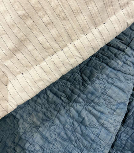 French early 20th c Blue Quilt - c 1910