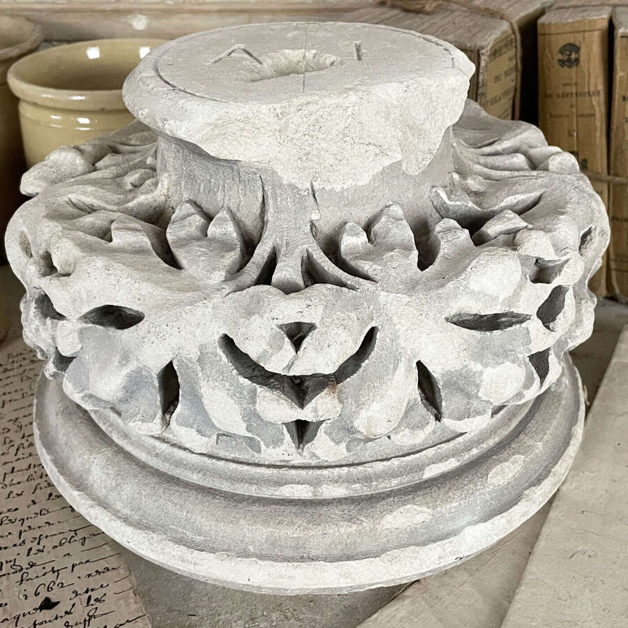 Italian 18th c Carved Stone Capital