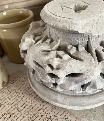 Italian 18th c Carved Stone Capital