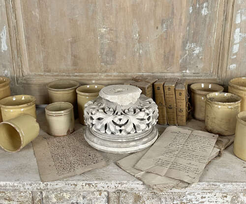 Italian 18th c Carved Stone Capital