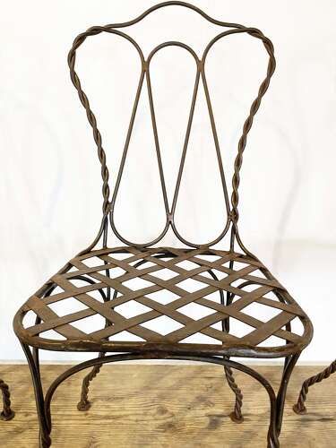 Set 4 French Iron Garden Chairs