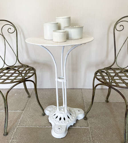 Small 20th c French Round Iron Table