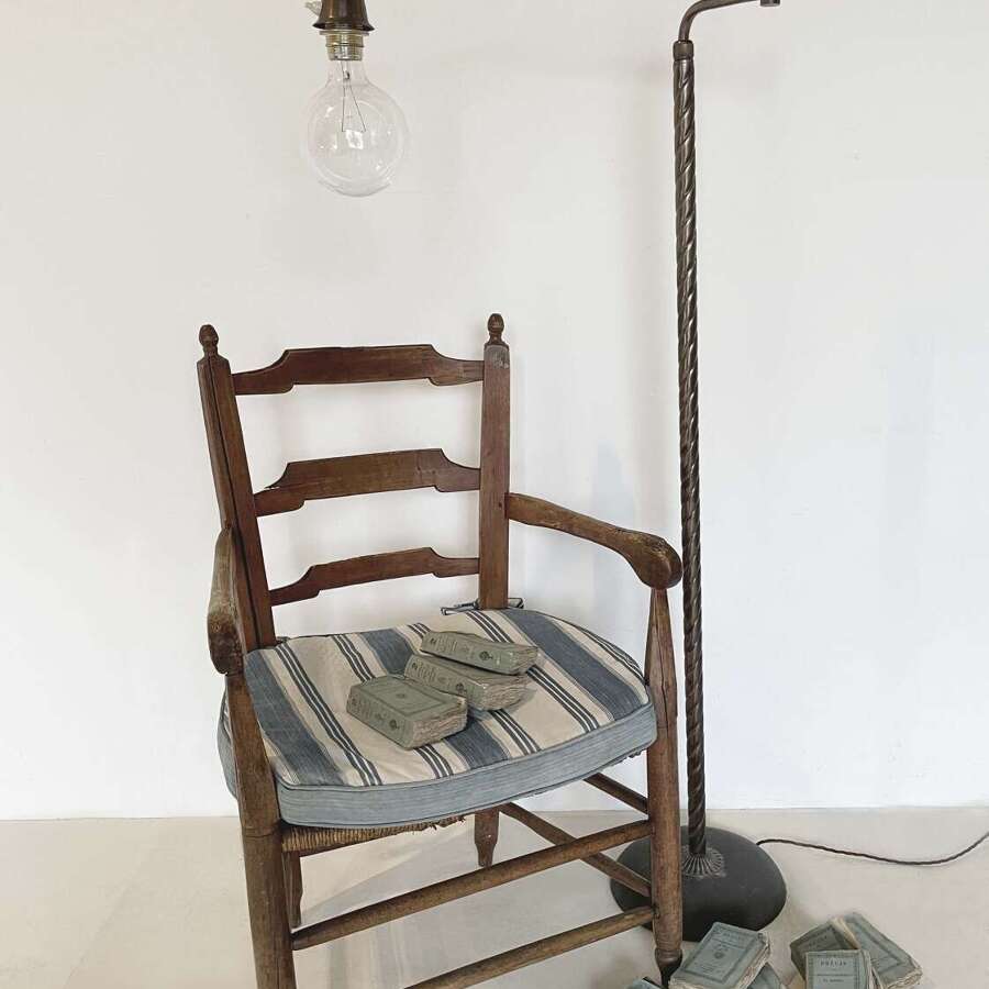 20th Century French Standard Lamp with Brass Stem