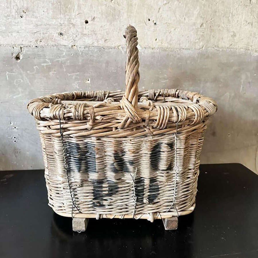 French Bottle Baskets from the Champagne area - circa 1920