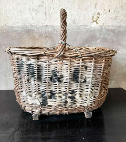 French Bottle Baskets from the Champagne area - circa 1920