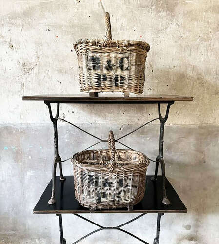 French Bottle Baskets from the Champagne area - circa 1920