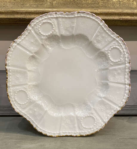 19th c French White Dinner Plate