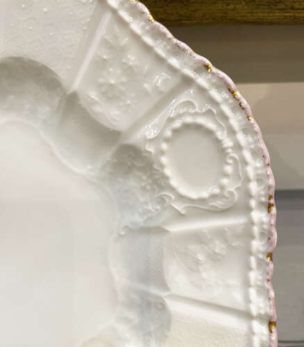 19th c French White Dinner Plate