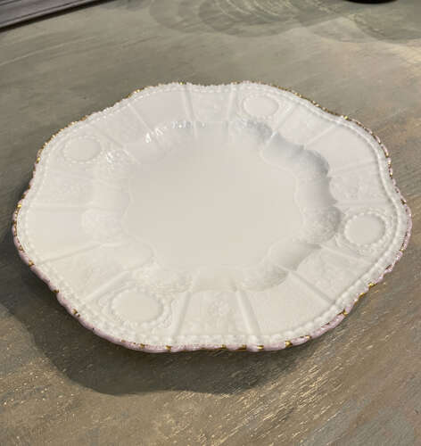 19th c French White Dinner Plate