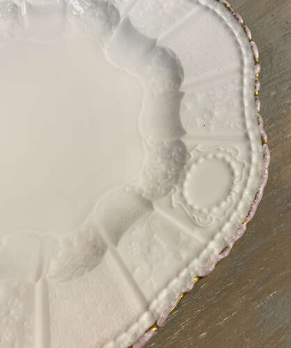 19th c French White Dinner Plate