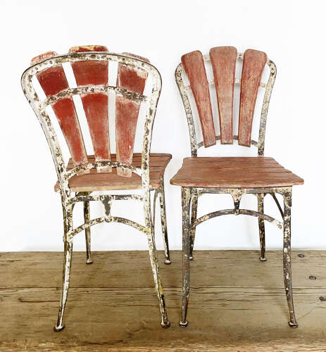 Pair of Late 19th Century French Iron Cafe Chairs