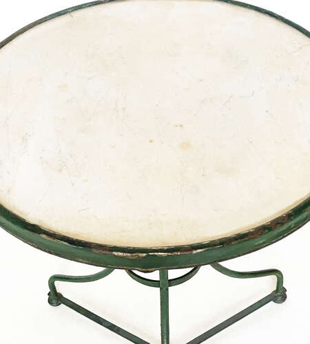 Late 19th Century French Round Cafe Table with Marble Top